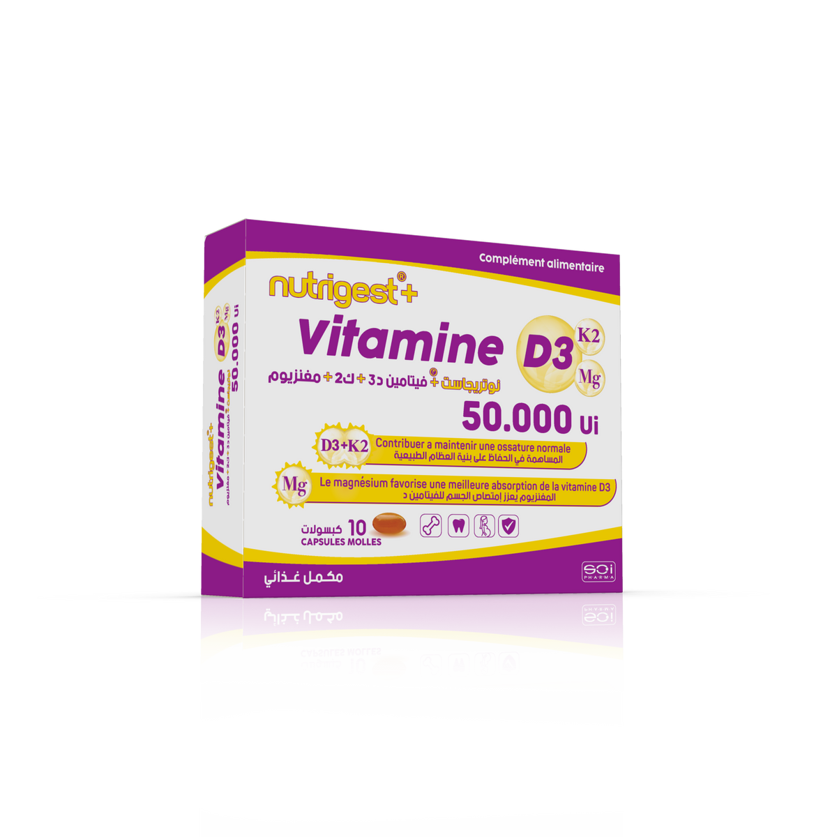 Nutrigest®+ Vitamine D3 50 000 UI + K2