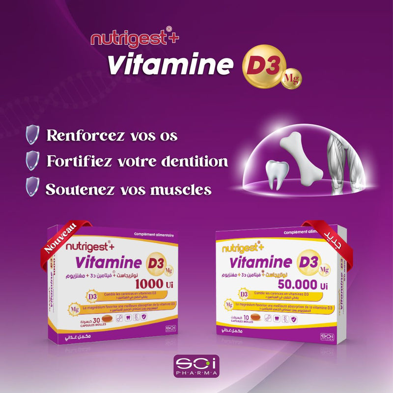 Nutrigest+® Vitamine D3 1000 UI